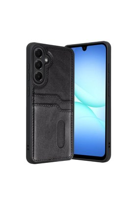 Evimdeyokyok Samsung Galaxy A17 5G Sara Kartvizitli Deri Kılıf - Siyah