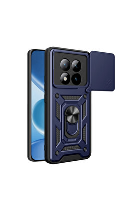 Evi̇mdeyokyok Xi̇aomi̇ Redmi̇ Note 15 Pro 5G Pars Lens Yüzüklü Si̇li̇kon - Laci̇vert