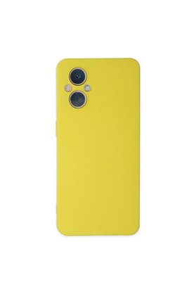 Evimdeyokyok Oppo Reno 7 Lite Kılıf Nano İçi Kadife Silikon - Sarı