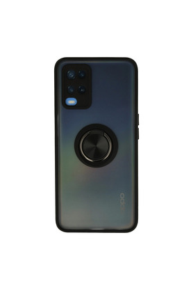 Evimdeyokyok Oppo A54 4G Kılıf Montreal Yüzüklü Silikon Kapak - Siyah
