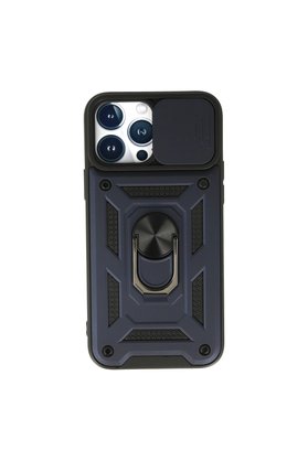 Evimdeyokyok Apple İphone 13 Pro Kılıf Pars Lens Yüzüklü Silikon - Lacivert