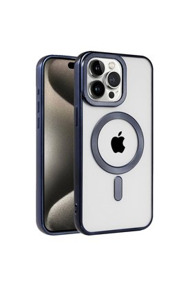 Evimdeyokyok Apple İphone 15 Pro Max Kılıf Kronos Magsafe Kapak - Lacivert