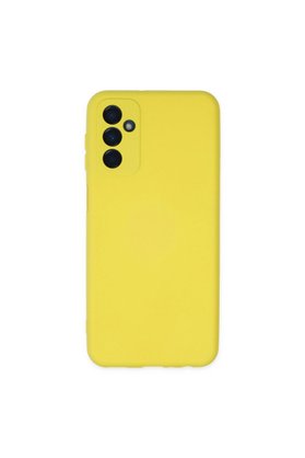 Evimdeyokyok Samsung Galaxy M23 Kılıf Nano İçi Kadife Silikon - Sarı
