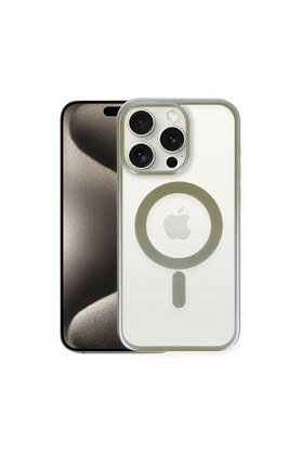 Evimdeyokyok Apple İphone 15 Pro Kılıf Erozi Magsafe Kapak - Gri