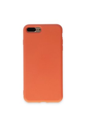 Evimdeyokyok Apple İphone 7 Plus Kılıf Nano İçi Kadife Silikon - Turuncu