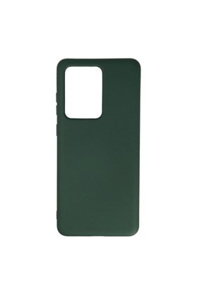 Evimdeyokyok Samsung Galaxy S20 Ultra Kılıf Nano İçi Kadife Silikon - Koyu Yeşil