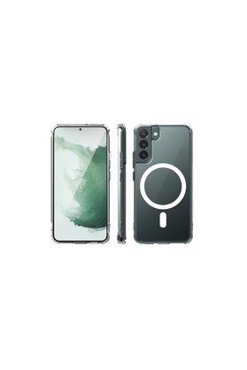 Evimdeyokyok Samsung Galaxy S22 Plus Kılıf Magneticsafe Şeffaf Silikon - Şeffaf