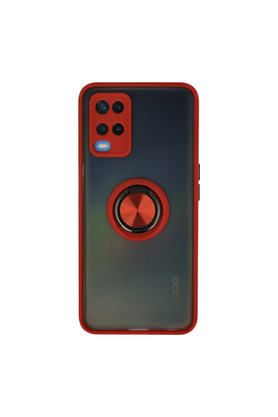 Evimdeyokyok Oppo A54 4G Kılıf Montreal Yüzüklü Silikon Kapak - Kırmızı