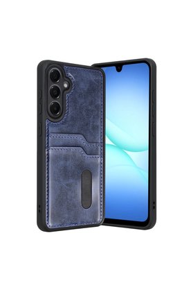 Evimdeyokyok Samsung Galaxy A17 5G Sara Kartvizitli Deri Kılıf - Lacivert
