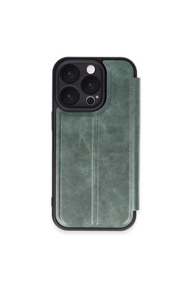 Evimdeyokyok Apple İphone 16 Pro Max Kılıf Flip Cover - Koyu Yeşil