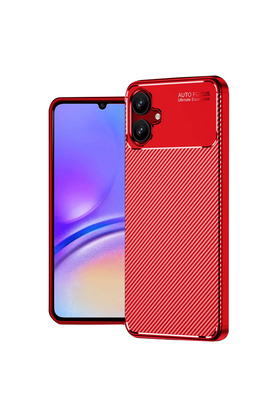 Evimdeyokyok Samsung Galaxy A06 Kılıf Auto Focus Karbon Kapak - Kırmızı