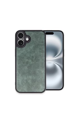 Evimdeyokyok Apple İphone 16 Plus Kılıf Aras Deri Kapak - Koyu Yeşil