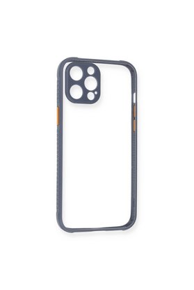 Evimdeyokyok Apple İphone 12 Pro Kılıf Miami Şeffaf Silikon - Gri