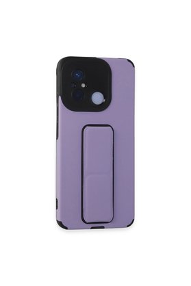 Evimdeyokyok Xiaomi Redmi 12C Kılıf Mega Standlı Silikon - Lila