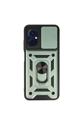 Evi̇mdeyokyok Xi̇aomi̇ Poco M5 Kılıf Pars Lens Yüzüklü Si̇li̇kon - Yeşi̇l