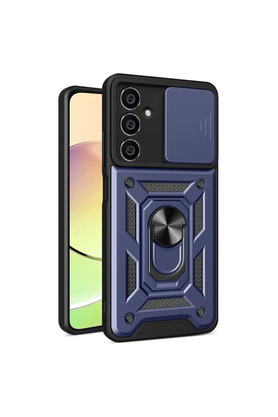 Evi̇mdeyokyok Samsung Galaxy S24 Fe Pars Lens Yüzüklü Si̇li̇kon - Laci̇vert