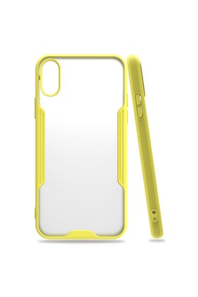 Evimdeyokyok Apple İphone X Kılıf Platin Silikon - Sarı