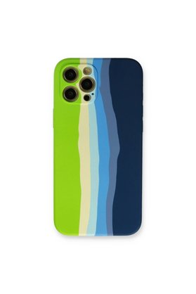 Evimdeyokyok Apple İphone 12 Pro Max Kılıf Ebruli Lansman Silikon - Yeşil-Koyu Yeşil