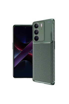 Evimdeyokyok Realme C75 4G Auto Focus Karbon Kapak - Koyu Yeşil