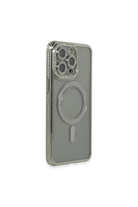 Evimdeyokyok Apple İphone 15 Pro Kılıf Joke Simli Magneticsafe Kılıf - Gri