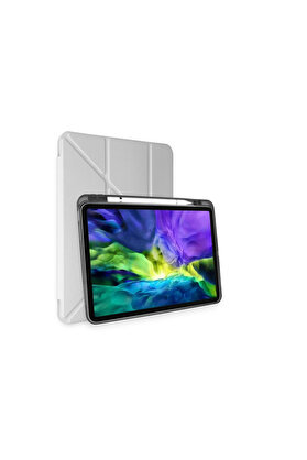 Evi̇mdeyokyok Apple İpad Ai̇r 4 10.9 Kılıf Kalemli̇kli̇ Mars Tablet Kılıfı - Gri̇
