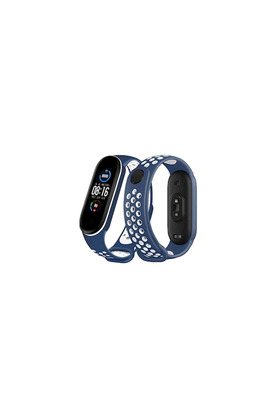 Evi̇mdeyokyok Xi̇aomi̇ Mi̇ Band 7 Spor Deli̇kli̇ Kordon - Laci̇vert-Beyaz