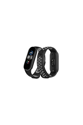 Evi̇mdeyokyok Xi̇aomi̇ Mi̇ Band 6 Spor Deli̇kli̇ Kordon - Si̇yah-Gri̇