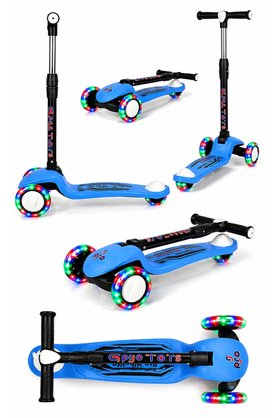 POZART Scooter Yeni PRO 3tekerli Led Işıklı 3kademeli 0kğ Taşıma Kapasiteli 3+Yaş