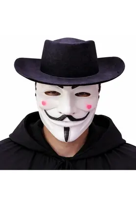 Evi̇mdeyokyok Vendetta Maske Ve Şapka Seti̇ – Anoni̇m Sti̇l Parti̇ Maskesi̇