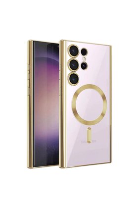 Evimdeyokyok Samsung Galaxy S25 Ultra Kılıf Kross Magneticsafe Kapak - Gold