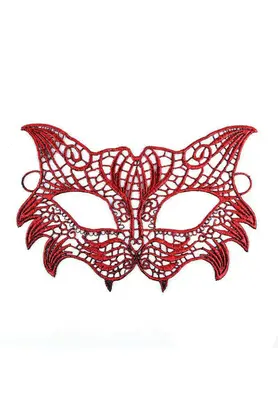 Evi̇mdeyokyok Kırmızı Dantel Masquerade Maskesi̇ 8 No