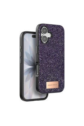Evimdeyokyok Onegif Apple İphone 17 Bright Simli Kapak - Derin Mor