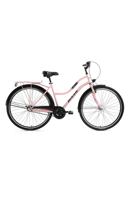 Bisan Bella Kadın Şehir Bisikleti 34CM V 24 Jant 3 Vites Pudra Pembe Siyah