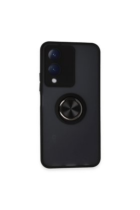 Evimdeyokyok Vivo Y17S Kılıf Montreal Yüzüklü Silikon Kapak - Siyah