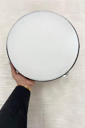 ZEYMERADE 32 Cm Zilli Tef Gelin Kına Gecesi Düğün Sünnet Nedime Parti Organizasyon Bride Def 1 Adet