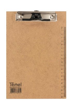 Temel A5 Ahşap Sekreterlik Metal Klipsli Kalem Tutma Aparatlı