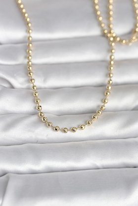 Ethab Giyim Cm 14K Gold Renk Top Zincirli Model 60 Cm Kadın Kolye 5886 - Glst7399-4783