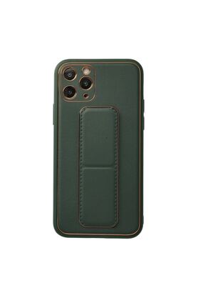 Ethab Ticaret Glb-Stl41414 İphone 11 Pro Kılıf Coco Deri Standlı Kapak - Yeşil