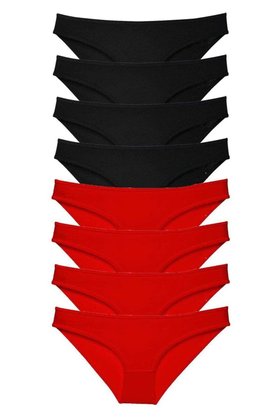 Ethab Ticaret Glb-Stl41414 8 Adet Süper Eko Set Likralı Kadın Slip Külot
