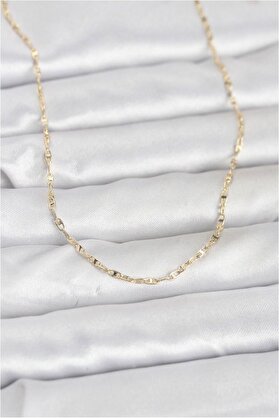 Butik Cm 14K Gold Renk Gemici Zincir Model 60 Cm Kadın Kolye