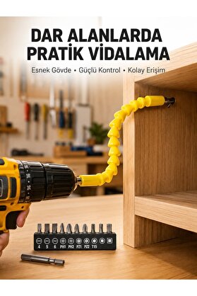 Ethab Giyim 12 Parça Akrobat Bits Seti Çok Amaçlı Vidalama Dayanıklı Çelik Yeni Nesil - Glst2422-3716