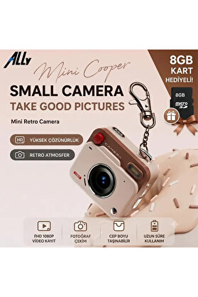 Lura Trend Ally Pixmini Retro Video Dijital Kamera Ağ Kamerası Dvr 1080P Hd-(5775)