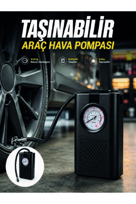 Ethab Giyim Otomobil Bisiklet Ve Motosiklet İçin Taşınabilir Lastik Hava Pompası - Glst5019-8152