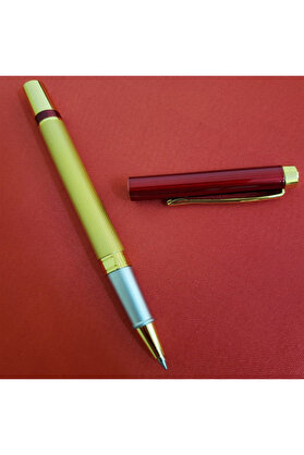 Ethab Ticaret Glbl-Tstil4136 Kutulu Kırmızı Gold Tasarım Roller Kalem