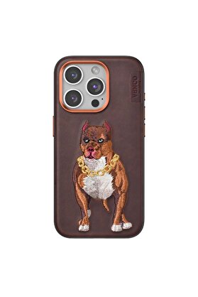 Ethab Ticaret Glb-Stl41414 Venco İphone 15 Pro Perma Desenli Kapak - Kahverengi
