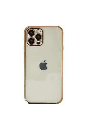 Ethab Ticaret Glb-Stl41414 İphone 12 Pro Max Kılıf Razer Lensli Silikon - Gold