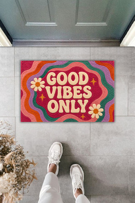 Dormot Home Good Vibes Only Boho Retro Dekoratif Kapı Önü Paspası 70x45 cm
