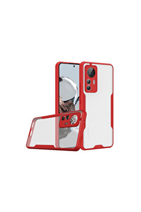 Evimdeyokyok Xiaomi Mi 12T Kılıf Platin Silikon - Kırmızı