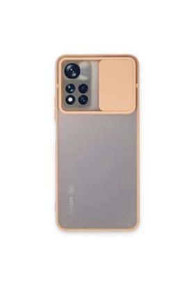 Evimdeyokyok Xiaomi Redmi Note 11T Kılıf Palm Buzlu Kamera Sürgülü Silikon - Pembe