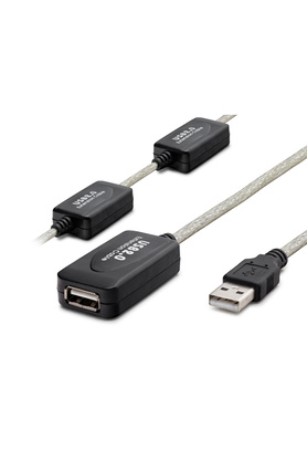 Evi̇mdeyokyok Usb Uzatma Kablosu 30 M - Si̇lver Si̇yah Hdx7525